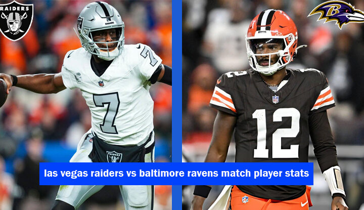 las vegas raiders vs baltimore ravens match player stats