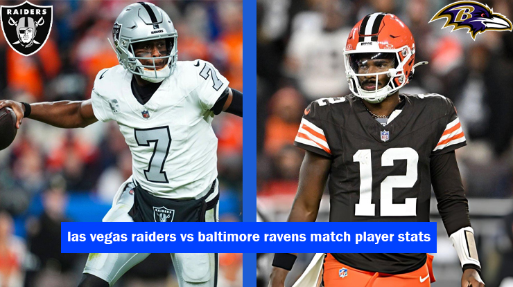 las vegas raiders vs baltimore ravens match player stats