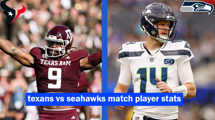 texans vs seahawks match player stats
