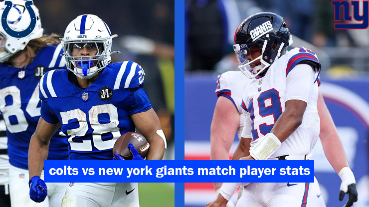 colts vs new york giants match player stats