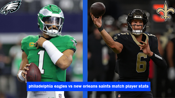 philadelphia eagles vs new orleans saints match player stats