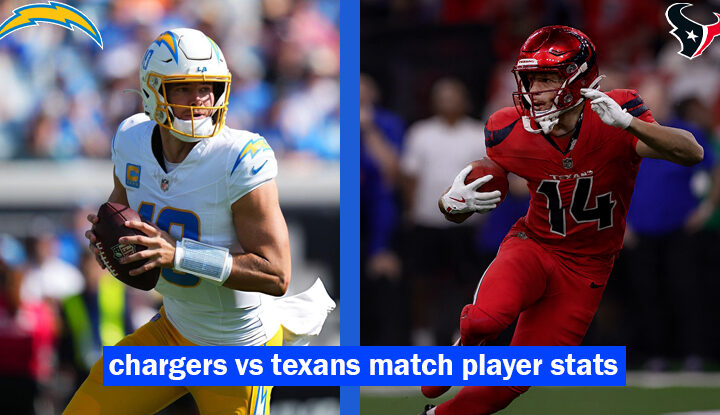 chargers vs texans match player stats