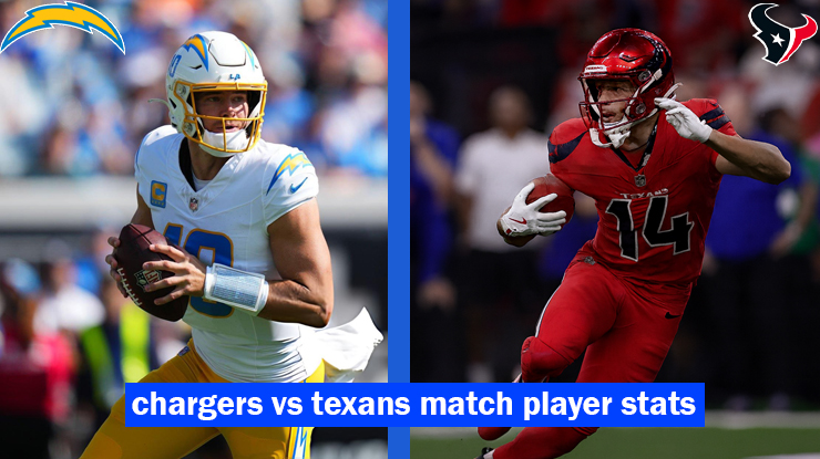 chargers vs texans match player stats