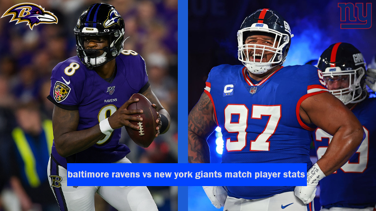 baltimore ravens vs new york giants match player stats