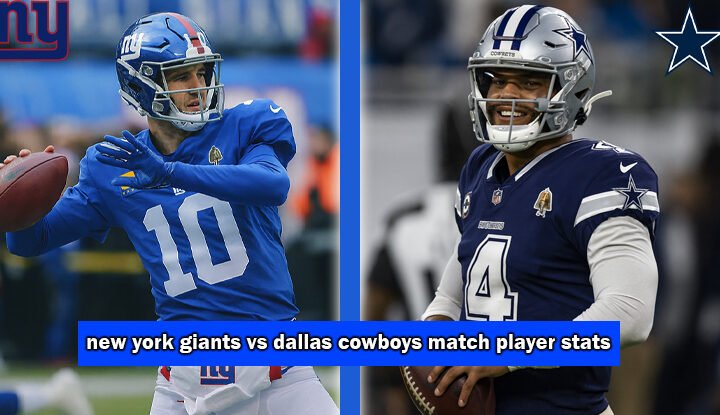new york giants vs dallas cowboys match player stats