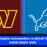 washington commanders vs detroit lions match player stats